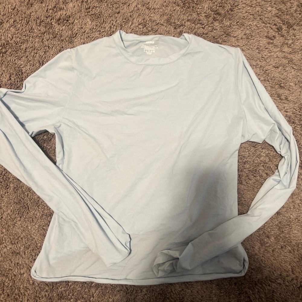 Skims icy blue long sleeve top